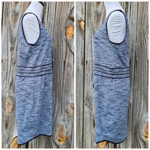 Activewear Dress Athleta Paddle Out Size M Blue Black Space Dye Stretch Tank - Picture 3 of 9